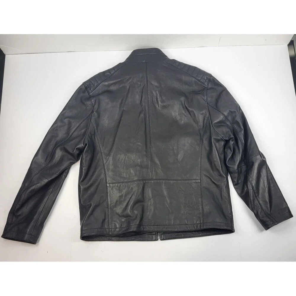 Murano Premium Leather Genuine jacket Lamb Skin Black